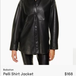 Aritzia vegan leather black jacket